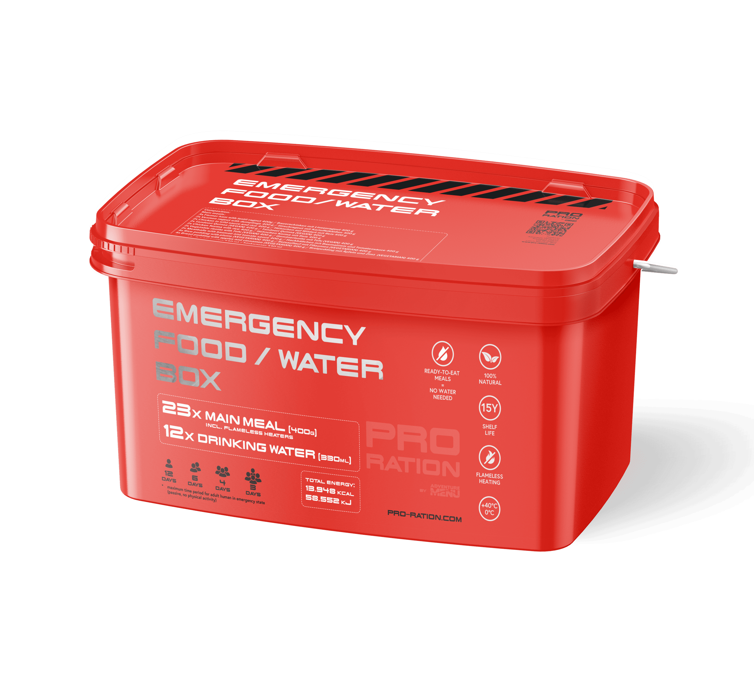 PRO-RATION Emergency Food/Water Box